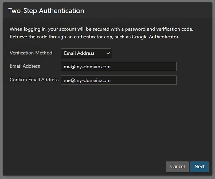 Two-Step Authentication