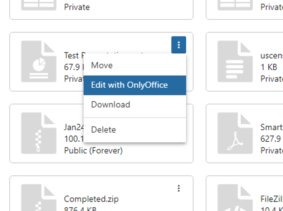 Screenshot editing with OnlyOffice