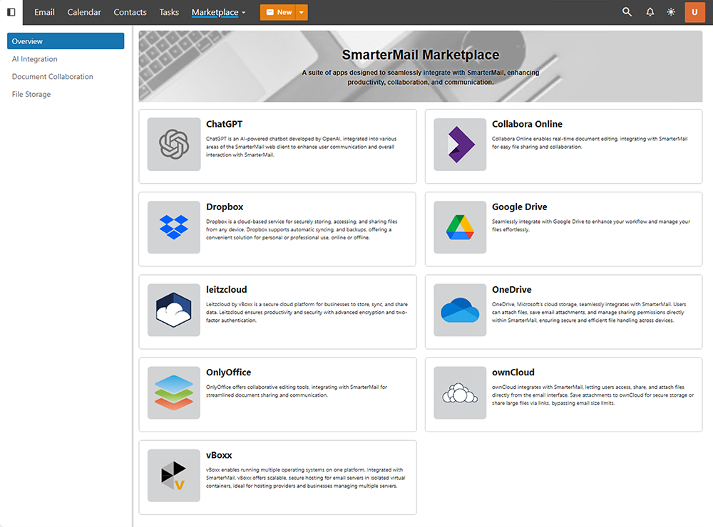 SmarterMail Marketplace