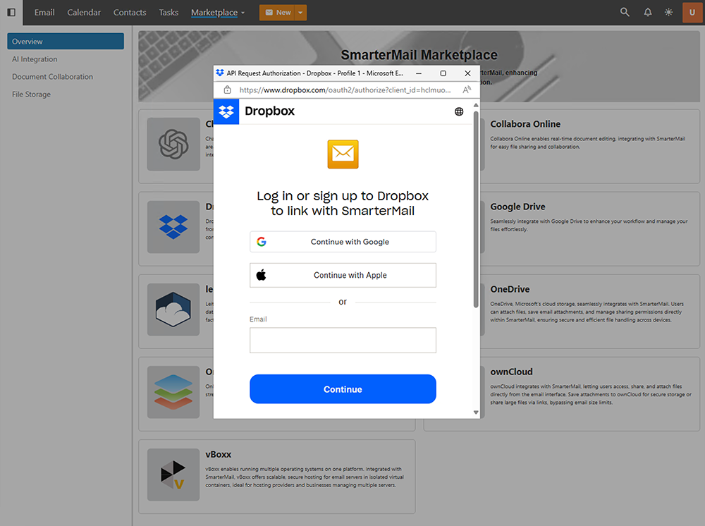 Conneting to a cloud service