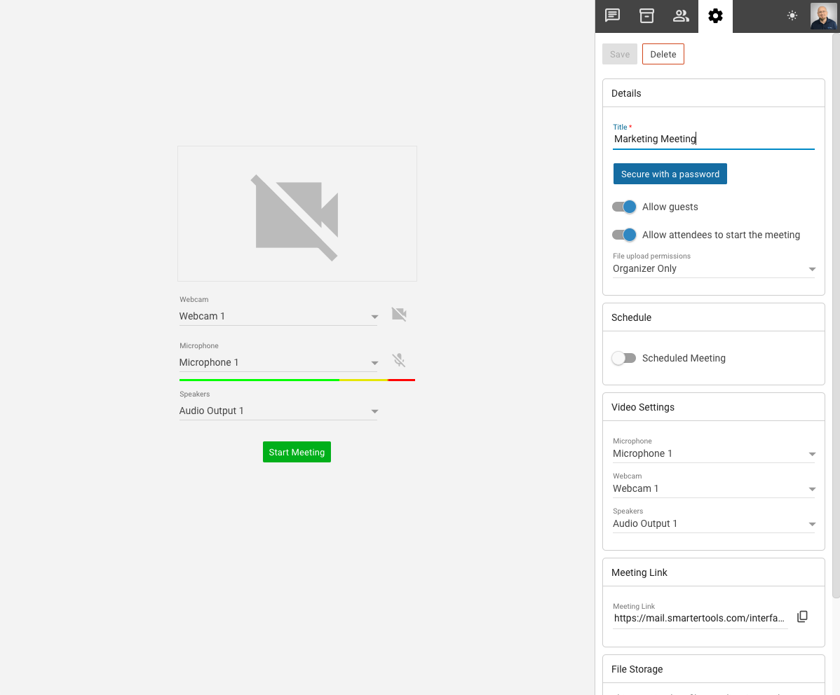 Online Meeting Settings