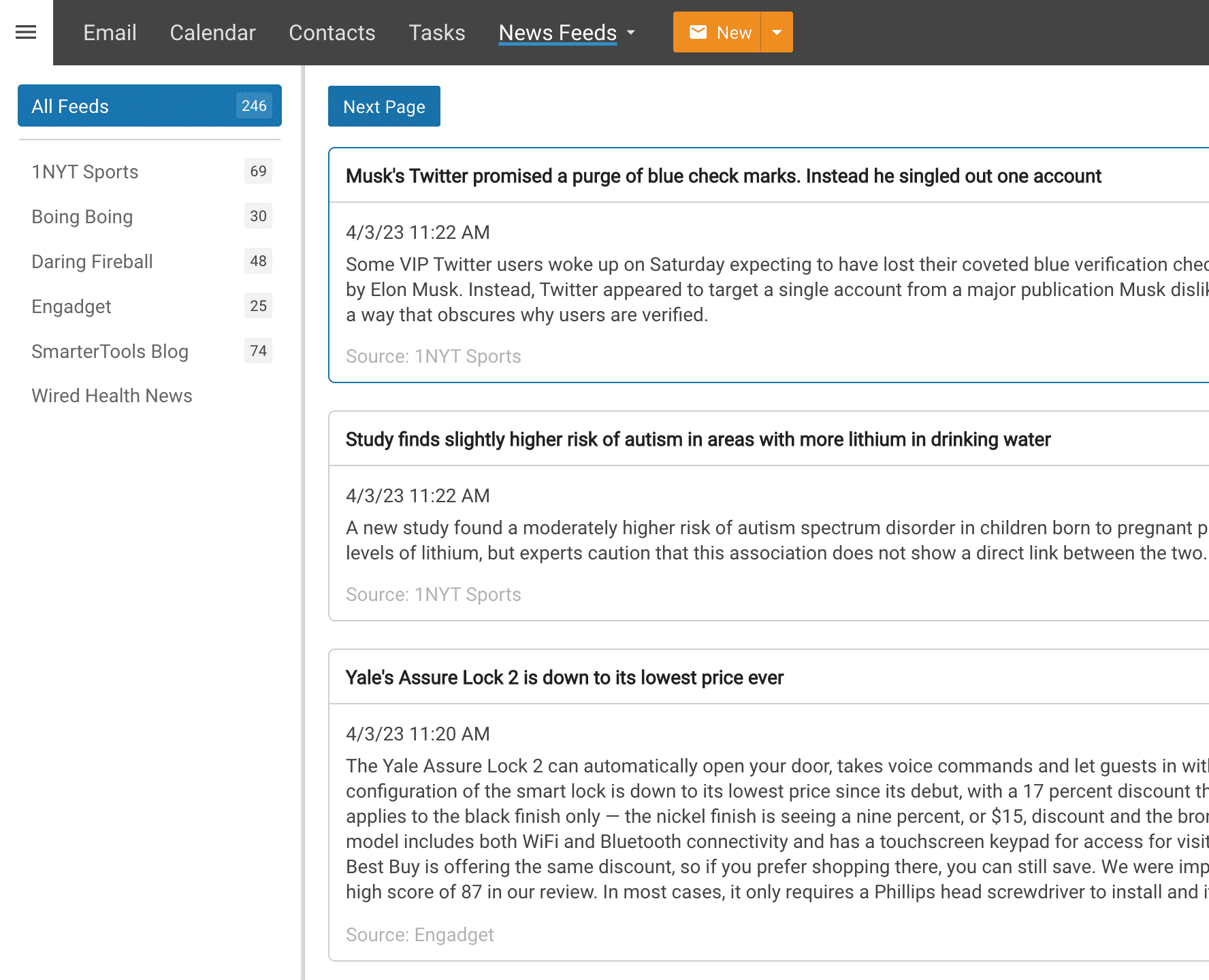 SmarterMail News Feeds