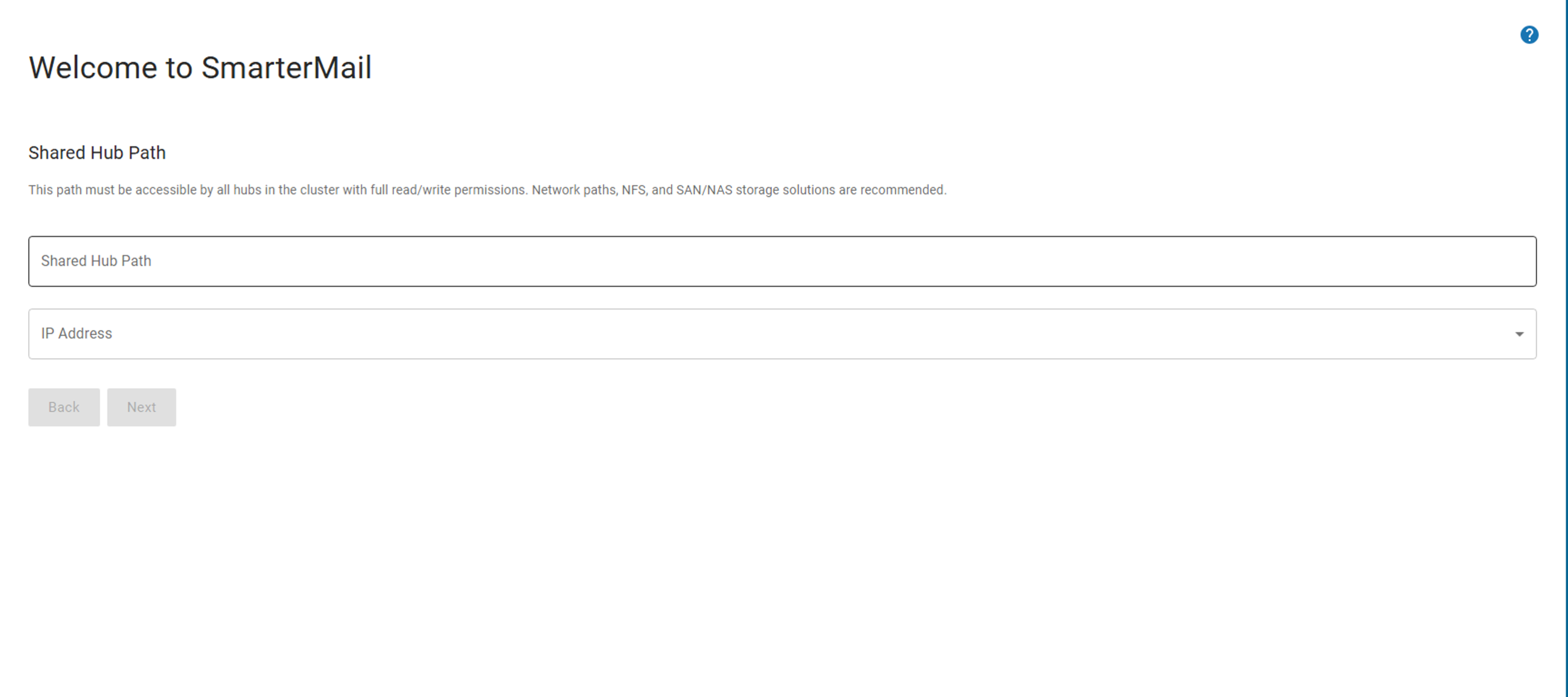 SmarterMail HA Hub Wizard